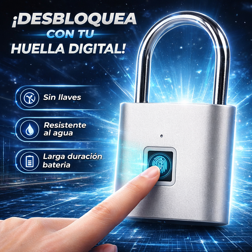 CANDADO INTELIGENTE CON HUELLA🔓