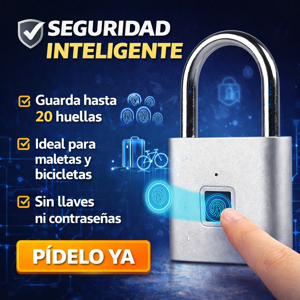 CANDADO INTELIGENTE CON HUELLA🔓